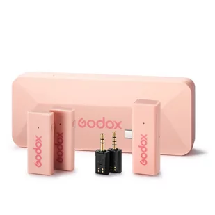 Godox MoveLink Mini UC Kit 2 (Różowy) system bezprzewodowy 2,4 GHz - Kamery cyfrowe - akcesoria - miniaturka - grafika 1
