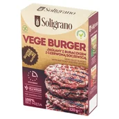 Szybkie dania obiadowe - Soligrano Soligrano Vege Burger jaglany z buraczkiem i czerwoną soczewicą 140 g () 133866 - miniaturka - grafika 1
