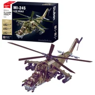 Klocki - Klocki Sluban Helikopter Śmigłowiec Wojskowy 3 Figurki MI-24S 893 El. - miniaturka - grafika 1