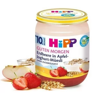 HiPP, Bio, jogurt z musli i truskawkami, 160 g - Płatki śniadaniowe i musli - miniaturka - grafika 1