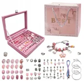 Biżuteria dla dzieci - Zestaw do Tworzenia Biżuterii Bransoletki z Charms - Elegancki Organizer - miniaturka - grafika 1