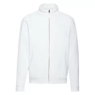 Bluzy męskie - Bluza męska rozpinana Sweat Jacket Fruit of the Loom - Biały S - miniaturka - grafika 1
