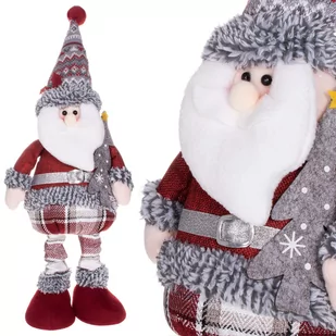 Mikołaj 57-80cm ozdoba świąteczna, krasnal świąteczny, gnom na teleskopowych nóżkach CA0311 - Ozdoby bożonarodzeniowe - miniaturka - grafika 1