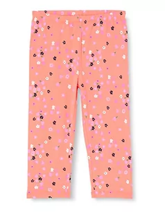 s.Oliver Legginsy 3/4 z nadrukiem all-Over dla dziewczynek i dziewcząt, pomarańczowy, 134 - Legginsy - miniaturka - grafika 1