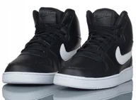 Buty sportowe męskie - Buty Skórzane Męskie Czarne Nike Ebernon Mid Sportowe Za Kostkę R-42 - miniaturka - grafika 1