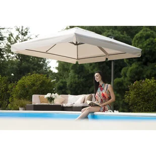 Parasol ogrodowy Litex Garden Rio 300 cm Silver / Ecru - Parasole ogrodowe - miniaturka - grafika 5