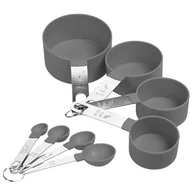 Pozostałe akcesoria kuchenne - Excellent Houseware Miarki kuchenne kubki łyżki pomiarowe do odmierzania komplet zestaw miarek 8 sztuk - miniaturka - grafika 1