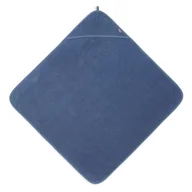 Okrycia kąpielowe dla dzieci - Ręcznik Kąpielowy Z Kapturem Jollein 75 X 75 Cm Frotte Jeans Blue - miniaturka - grafika 1