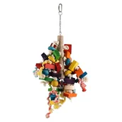 Akcesoria dla ptaków - Flamingo Tęczowa Zabawka Dla Ptaków Che, Wisząca, Wielokolorowa, 50 Cm - miniaturka - grafika 1