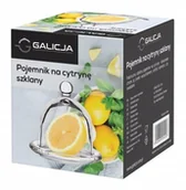 Pojemniki kuchenne - POJEMNIK SZKLANY NA CYTRYNĘ pomidora owoce żywność z kloszem mały - miniaturka - grafika 1