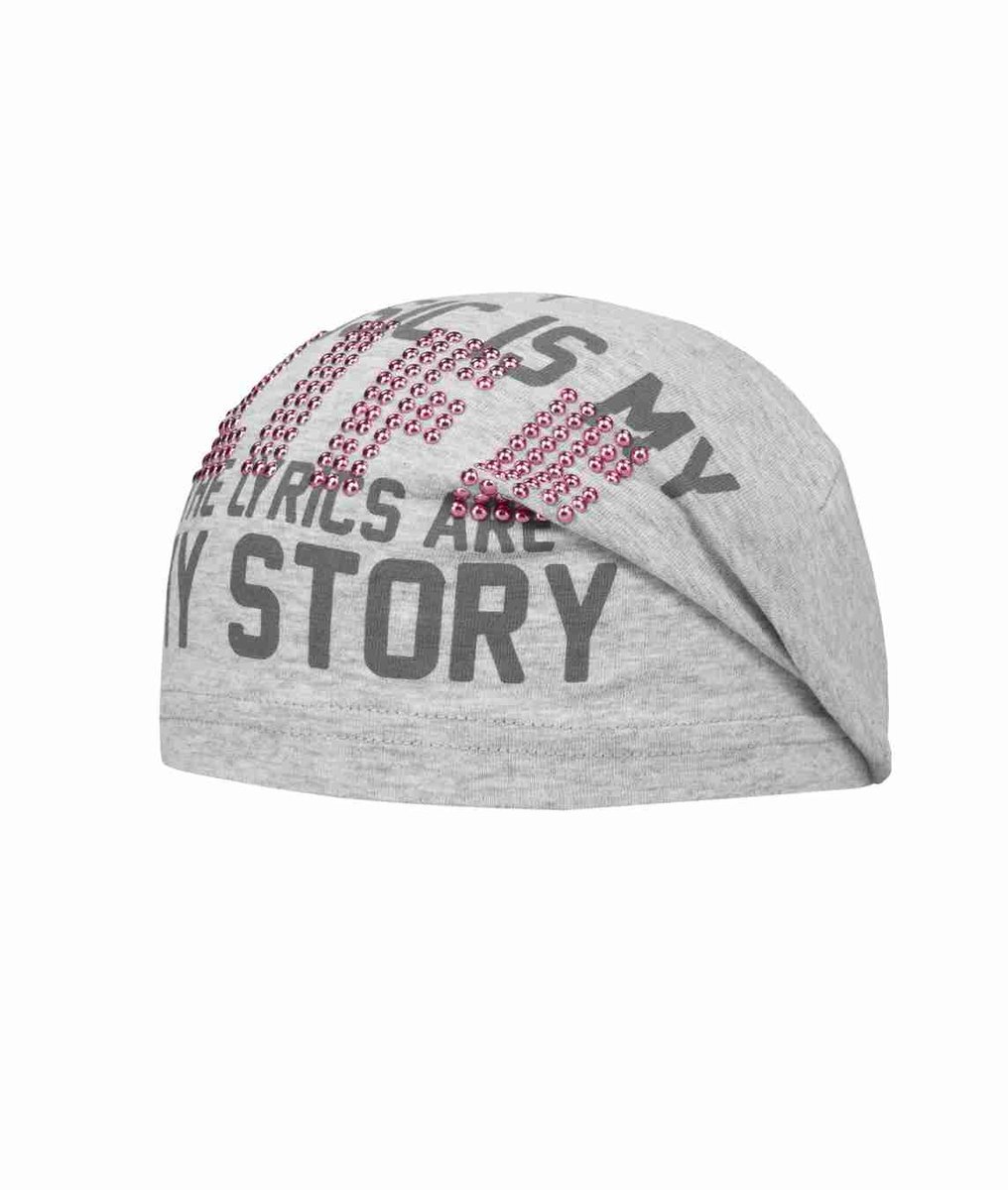 Czapka dziewczęca, szara, Music is my life, Döll