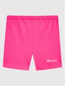 Spodenki damskie - Champion Szorty sportowe 404326 Różowy Slim Fit - miniaturka - grafika 1