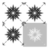 Szablony malarskie - Nakleo szablon malarski // płytki - kafelki // ESTRELLA - 25x25cm - miniaturka - grafika 1