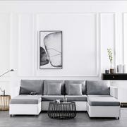 Sofy i kanapy - shumee 4 osobowa sofa rozkładana tapicerowana sztuczną skórą biała - miniaturka - grafika 1