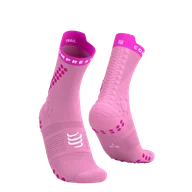Skarpetki sportowe męskie - COMPRESSPORT Skarpetki do biegania trailowe PRORACING SOCKS V4 TRAIL begonia/neon pink - miniaturka - grafika 1