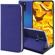 Etui i futerały do telefonów - ETUI Z KLAPKĄ DO SAMSUNG GALAXY A21S GRANATOWE ZAMYKANE MAGNETYCZNE KABURA - miniaturka - grafika 1