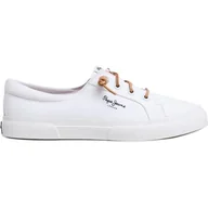 Trampki damskie - Pepe Jeans Damskie trampki KENTON BLOCK W, białe (białe), 40 UK, biały, 42 EU - miniaturka - grafika 1