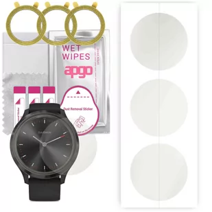 3x Folia hydrożelowa MATOWA do Garmin Vivomove 3 - apgo Smartwatch Hydrogel MATTE Protection Ochrona na ekran smartwatcha - Akcesoria do smartwatchy - miniaturka - grafika 1