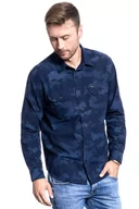 Koszule męskie - Męska Koszula Lee Worker Shirt Relaxed Fit Washed Blue  L68Hdslr-M - miniaturka - grafika 1