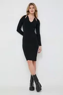 Sukienki - Karl Lagerfeld sukienka kolor czarny mini dopasowana - miniaturka - grafika 1