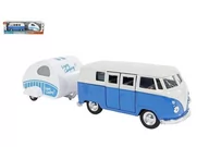 Samochody i pojazdy dla dzieci - Auto VW bus T1 1963 z przyczepką 21cm 540371 Hipo - miniaturka - grafika 1