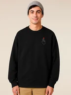 Bluzy męskie - WOOOP Bluza "K Love Cur" w kolorze czarnym - miniaturka - grafika 1