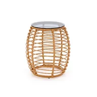 Ławy i stoliki kawowe - Stolik Kawowy Okrągły Halmar Barrel Naturalny - miniaturka - grafika 1