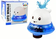 Zabawki do kąpieli - Wieloryb Tryskający Wodą z Podstawką Zabawka do Kąpieli Biała - miniaturka - grafika 1