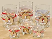 Ozdoby bożonarodzeniowe - Kpl. 2 Szklanych osłonek na świeczkę - miniaturka - grafika 1