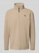 Kurtki męskie - Sweter z polaru z wyhaftowanym logo i stójką - miniaturka - grafika 1