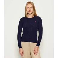 Swetry damskie - POLO RALPH LAUREN Wełniany sweter JULIANNA Regular Fit z dodatkiem kaszmiru - miniaturka - grafika 1