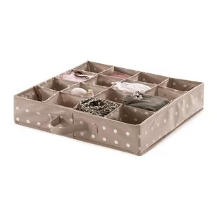 Beżowy organizer do szuflady z 16 przegródkami Compactor Dots - Pudła i pojemniki do przechowywania - miniaturka - grafika 1