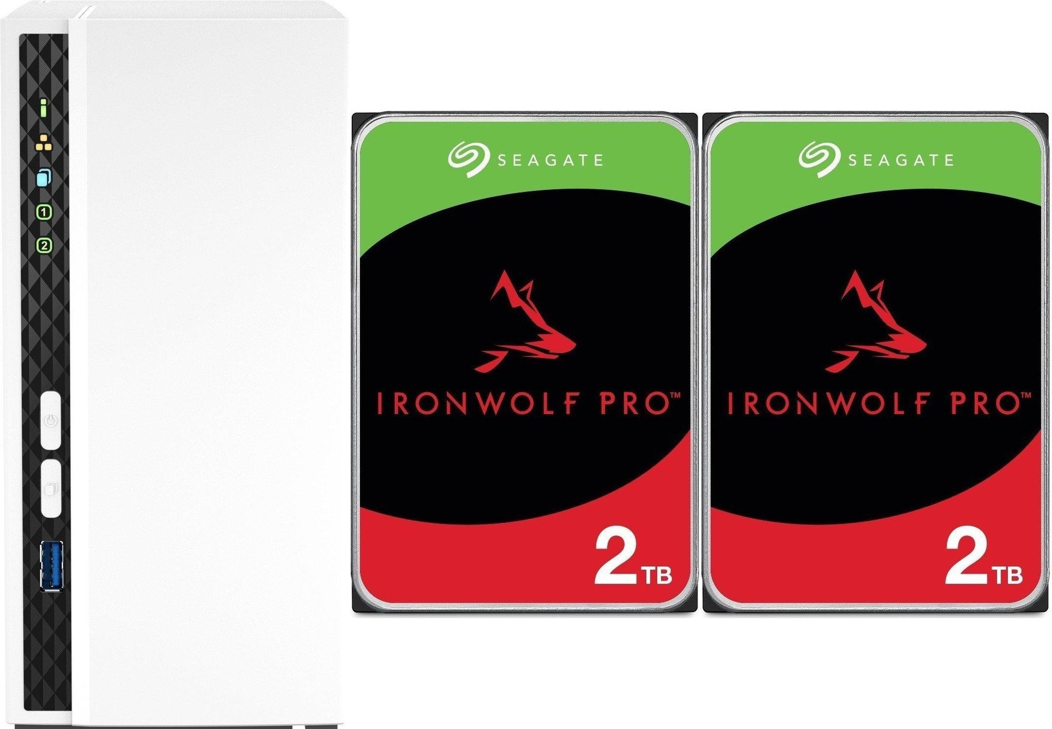 Serwer plików Qnap TS-233 + 2x Seagate IronWolf 2TB ST2000VN003