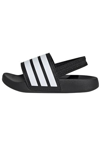 adidas Uniseks - niemowlęta ADILETTE ESTRAP SLIDES INFANTS, Core Black/Cloud White/Core Black, 26 EU