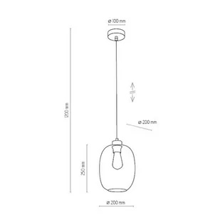 TK Lighting Lampa wisząca Elio 1pł Transparent - Lampy sufitowe - miniaturka - grafika 2