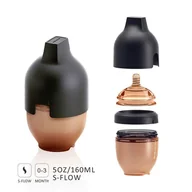 Butelki dla niemowląt - Butelka Silikonowa HEorSHE 160ml Black - miniaturka - grafika 1