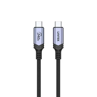 UNITEK KABEL USB-C 3.1 DO ŁADOWANIA, PD 240W, 2M - Kable komputerowe i do monitorów - miniaturka - grafika 1