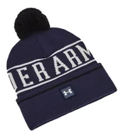 Czapki damskie - Czapka zimowa Under Armour Halftime Pom Beanie granatowa - miniaturka - grafika 1