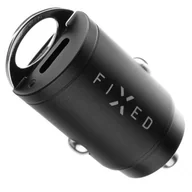 Ładowarki samochodowe - Fixed Ładowarka samochodowa Dual USB-C Car Charger 30W + kabel USB-C / USB-C, czarna - miniaturka - grafika 1