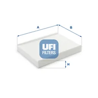Filtry kabinowe - Filtr, wentylacja przestrzeni pasażerskiej UFI Filtry 53.233.00 - miniaturka - grafika 1
