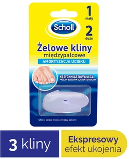 Scholl GEL TOE SEPARATORS Żelowe kliny międzypalcowe - 3 szt. 9034672 - Wkładki korygujące - miniaturka - grafika 1