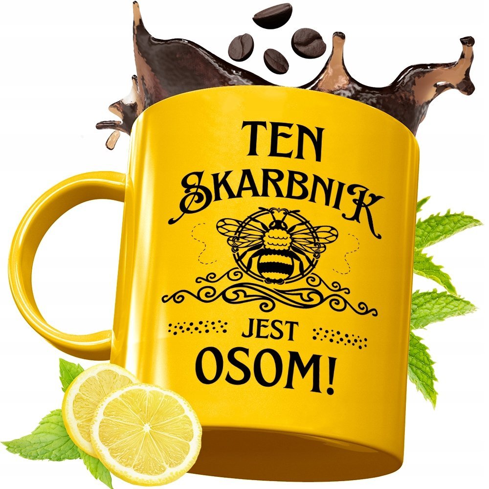 Złoty Kubek Premium Dla Skarbnika Prezent z Nadrukiem ze Zdjęciem + Opakowanie na prezent (wzór 01)