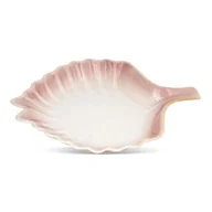 Tace i patery - Patera ceramiczna liść EVITA 40X32X5 kremowa x2 - miniaturka - grafika 1