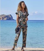 Dresy damskie - Lejący komplet z egzotycznym nadrukiem Kobieta Atlas For Men - Kolor : Motywy - Rozmiar : 52/54 - miniaturka - grafika 1