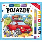 Książki edukacyjne - Aksjomat MAŁY ARTYSTA KOLORUJE POJAZDY praca zbiorowa - miniaturka - grafika 1