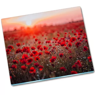 Płyta ochronna szklana Pole maków - 60x52 cm - Deski do krojenia - miniaturka - grafika 1