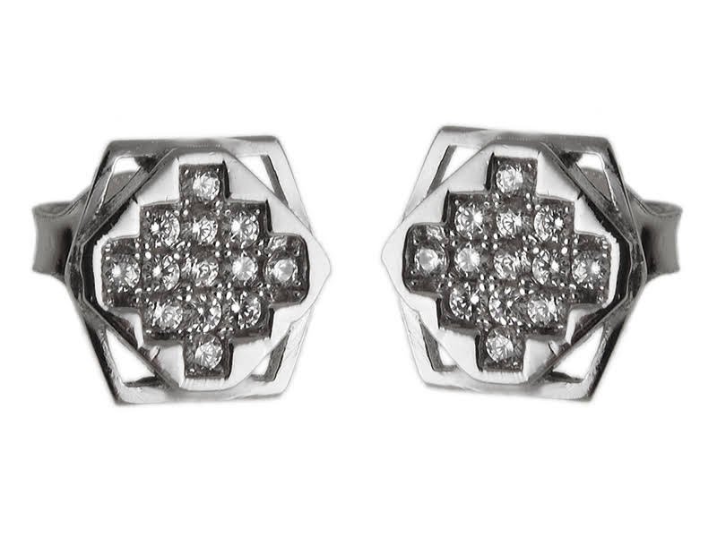 KOLCZYKI WKRĘTKI Z CYRKONIAMI K2575 - 1,6g.