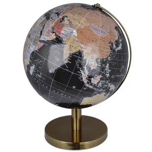 Dekoracyjny globus czarno - złoty Kari Ø21 cm - Globusy - miniaturka - grafika 1