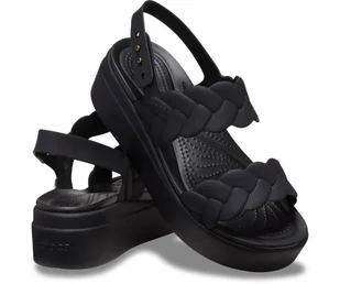 Crocs Wygodne Damskie Buty Sandały Brooklyn Woven Upper Low Wedge 39-40 - Moda i Uroda OUTLET - miniaturka - grafika 1