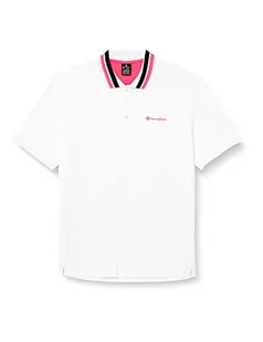 Champion Męska koszulka polo Legacy Special Light Cotton Pique Neon Spray, biała, 3XL - Koszulki męskie - miniaturka - grafika 1